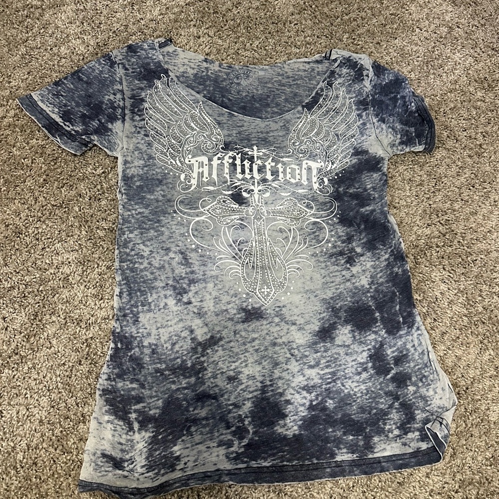 Affliction Gray Graphic Tee